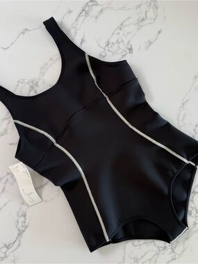 Seea Lilia One Piece Swimsuit - Black - Size Medium